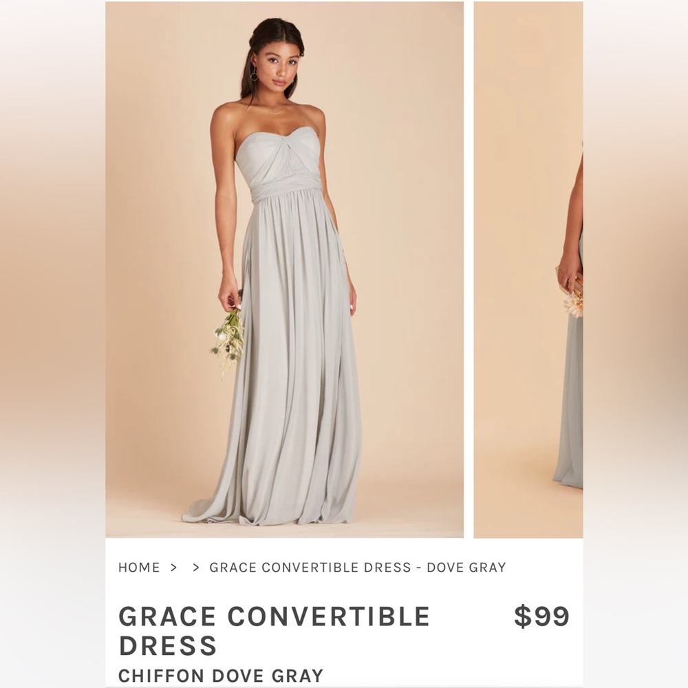 Birdy Grey- Grace Convertible Dress - Dove Gray
S / no slit